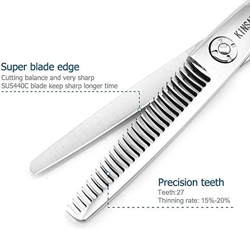 Ножица за Подстригване на коса 5,5 ИНЧА и Ножица за Изтъняване на коса 5,75 ИНЧА Фризьорски ножици Kinsaro