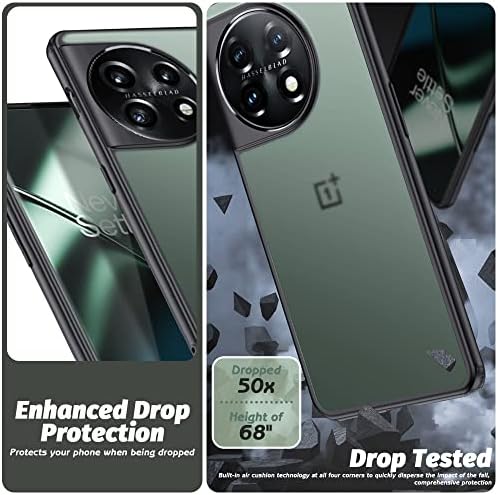 Калъф за телефон Orzero, съвместим с OnePlus 11 5G, с 2 пакети защитно фолио от TPU с висока разделителна способност, матово покритие,