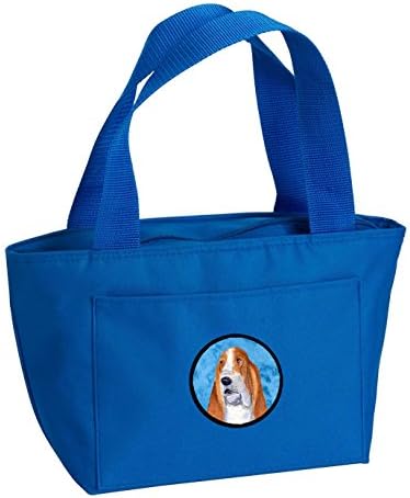 Чанта за обяд Carolin's Treasures SS4804-BU-8808 Blue Basset Hound, Чанти за многократна употреба Обяд-Бокс за работа в Офис, Училище Пикник, на Плажа,