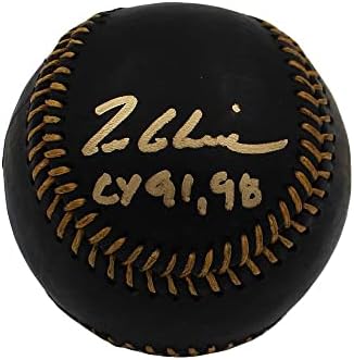 Това Glavine подписа Официален бейзболен договор Атланта Брейвз Роулингс Black МЕЙДЖЪР лийг бейзбол с надпис CY 91, 98 - Бейзболни топки с автографи