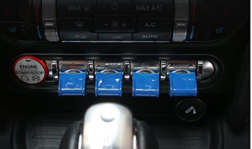 Нови Декоративни Капачки Централна бутони за управление Eppar за Ford Mustang 2014-2017 (Червен)
