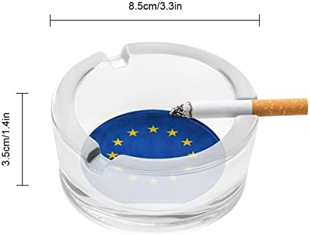 Ретро Знаме На Европейския Съюз, Пепелник За Пушачи, Стъклена Цигара, Пепелник За Пури, Обичай Титуляр За Пушач, През Цялата Калъф