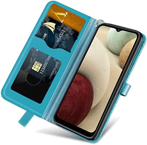 COTDINFOR е Съвместим с Samsung Galaxy A14 5G Чанта-портфейл с Държач за карти с Магнитна Поставка Каишка за Китката Флип устойчив на
