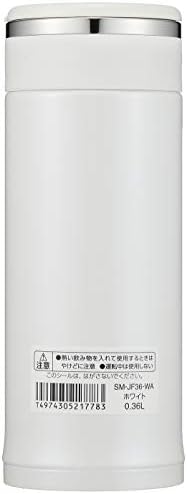 Бутилка за вода Zojirushi SM-JF36-WA, на Чаша от неръждаема стомана, за директно пиене, Лека, удерживающая студ и топлина, 12,2 течни