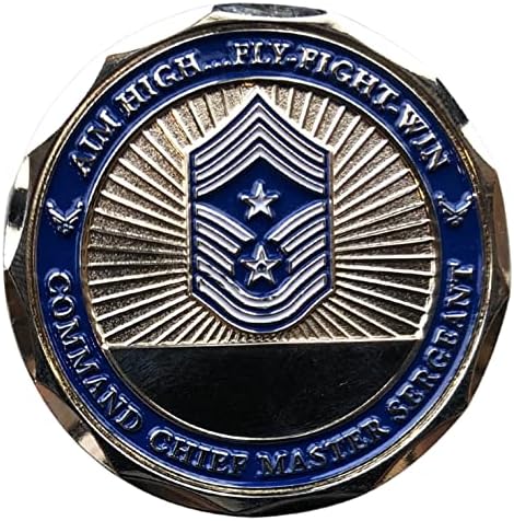 Монета на Повикване на Главното командване на ВВС на САЩ мастер-сержант CCMS ранг на Главното командване на ВВС на САЩ и Синьо Кадифе