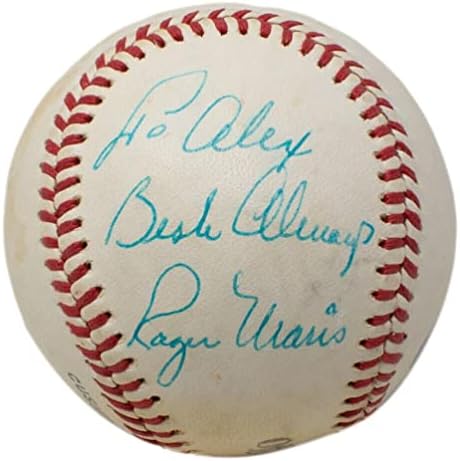 Роджър Maris подписа Сингъл йорк Янкис Официалната Лийг бейзбол PSA LOA Auto 9 - и Бейзболни топки с Автографи