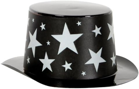 Topper Beistle 88541 от черна пластмаса, BKS Mini от 48 теми с ивица във формата на Звезда, 4-3/4 инча и 2 инча