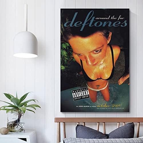 Плакат BAOBAOSHU Deftones Around The Fur (1997) Музикална корица на албума, Плакат, Декоративна живопис с маслени бои, Платно, Стенни Плакати и художествена картина, Принт, плакати за