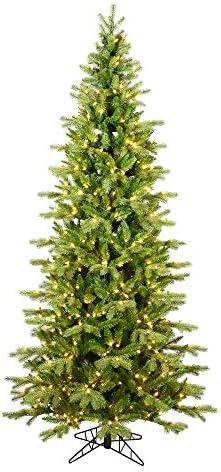 Тънка Изкуствена Коледна елха от Бальзамической яде Vickerman 3' с Прозрачни Гирлянди от твърда Мозъчна обвивка - Изкуствена Коледна елха - Сезонен Декор за дома