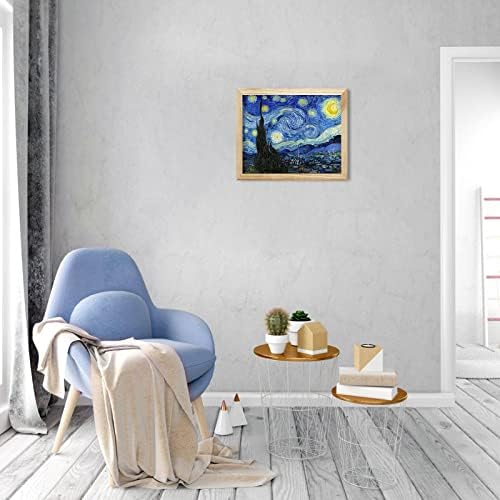 Ван Гог Платно Монтиране на Изкуството: Картини Звездна нощ, Репродукция на Известен Изкуство, Принт В Рамка, Хол, Спалня, Украса за