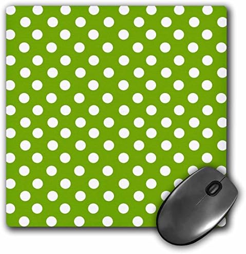 Подложка за мишка 3dRose LLC 8 x 8 x 0,25 инча, Бял на зелен грах (mp_56695_1)