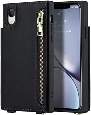Чанта-портфейл Jaorty по рамото за iPhone XR с отделение за карти памет, Калъф-книжка с магнитна панти капак за iPhone XR, Чанта от изкуствена