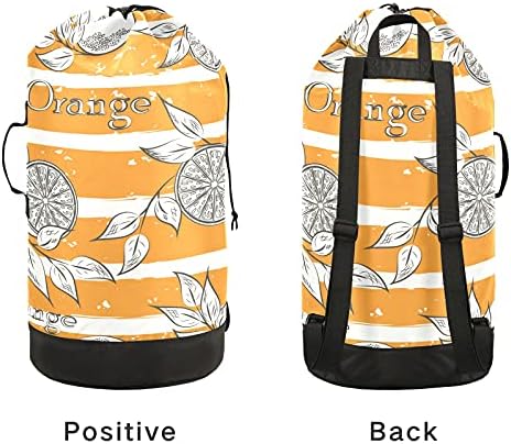 Плодово-Orange Чанта за дрехи, Тежка Раница за пране на дрехи с плечевыми ремъци и дръжки, Пътна чанта за дрехи с цип на шнур, Органайзер
