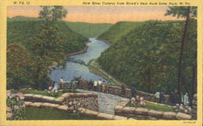 Държавен парк Сокол гнездо, пощенска Картичка от Западна Вирджиния