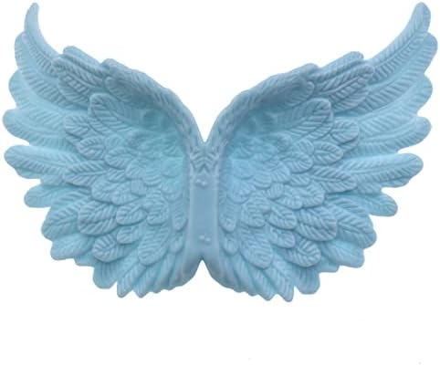 12шт 4 Пластмасови Крила на Ангел за украса на Тортата Коледа Начало Декор Ръчно изработени Направи си сам, Розово и синьо