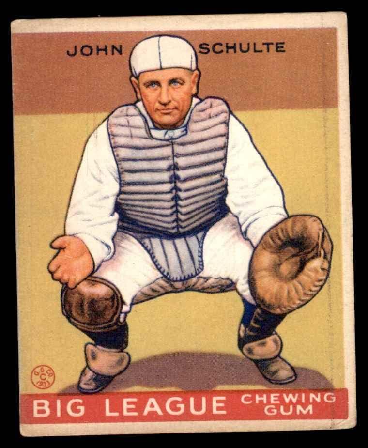 1933 Гуди # 186 Джон Шулте Чикаго Къбс (Бейзболна картичка) ДОБРИ Къбс