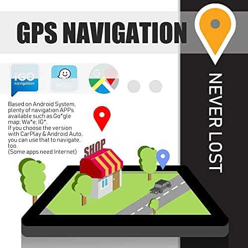 KUNFINE Android Радио CarPlay и Android Авторадио Автомобилната Навигация Стерео мултимедиен плейър GPS Сензорен екран с RDS функция