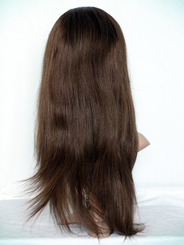 Висококачествен перука от естествена човешка коса Remy индийски дева естествен директно цвят # 4