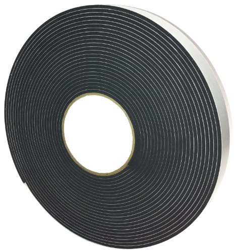Прокладочная лента от полиуретанова пяна Poron, пожароустойчива, с дължина 29 см, ширина 2 инча, дебелина 0,375 инча, черен (1 опаковка)