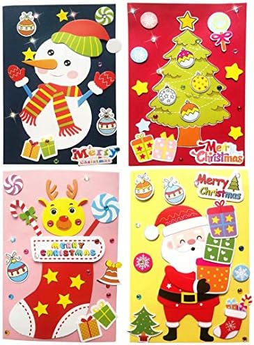 Комплекти за производство на пощенски картички QIAONIUNIU, Комплекти за Поздравителни картички ръчна изработка за деца, Коледни Картички,