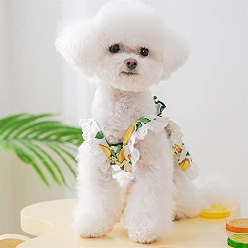 Рокля за кучета с плисирана талия CHONGG, Лятна Пола на подтяжках, завързана Жилетка, рокля за домашни любимци (Цвят: E, Размер: XLcode)