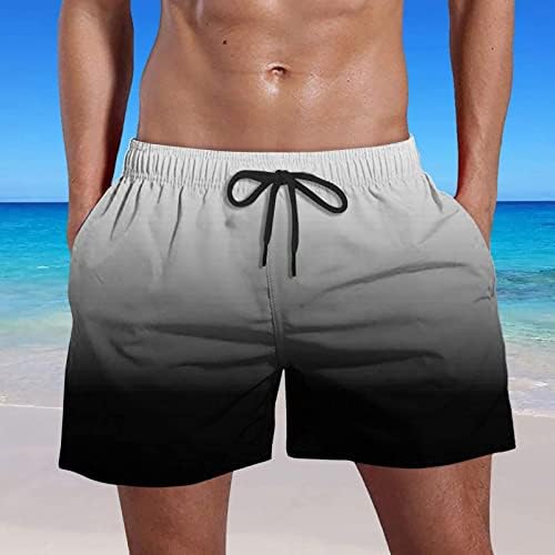 Мъжки Панталони DuDubaby Свободно Намаляване За Лятното Часово Плаване С Быстросохнущими Джобове Плюс Плажни Панталони С Градиентным