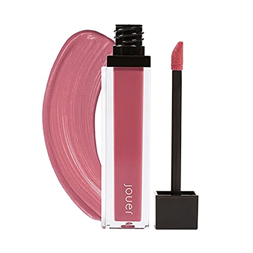 Течна червило Jouer Long-да се Носят Lip Crème Цвят на Роза-Matte Хладно и Тъмно Розово, 1,09 течни унции.