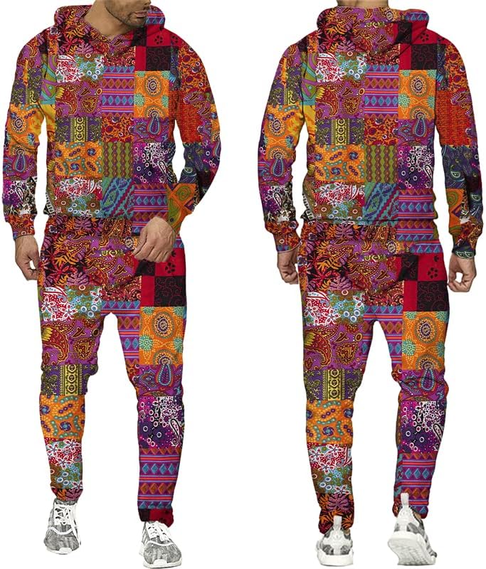 Пролетно-Есенен Комплект Толстовок и Панталон с 3D Принтом, Пуловер в стил Харадзюку, Свитшоты, Случайни Мъжки Спортен костюм