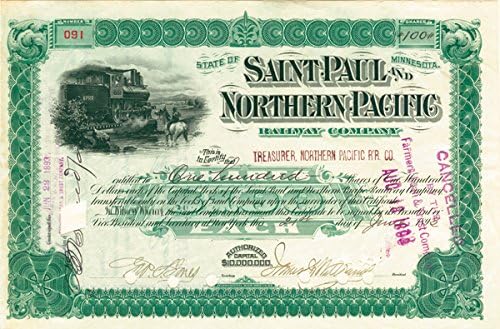 Сейнт Пол и Северна Тихоокеанския железопътен транспорт - Склад за сертификат